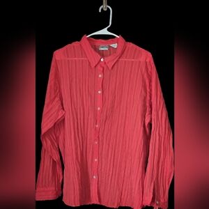 Chico's Coral Button-Up Shirt